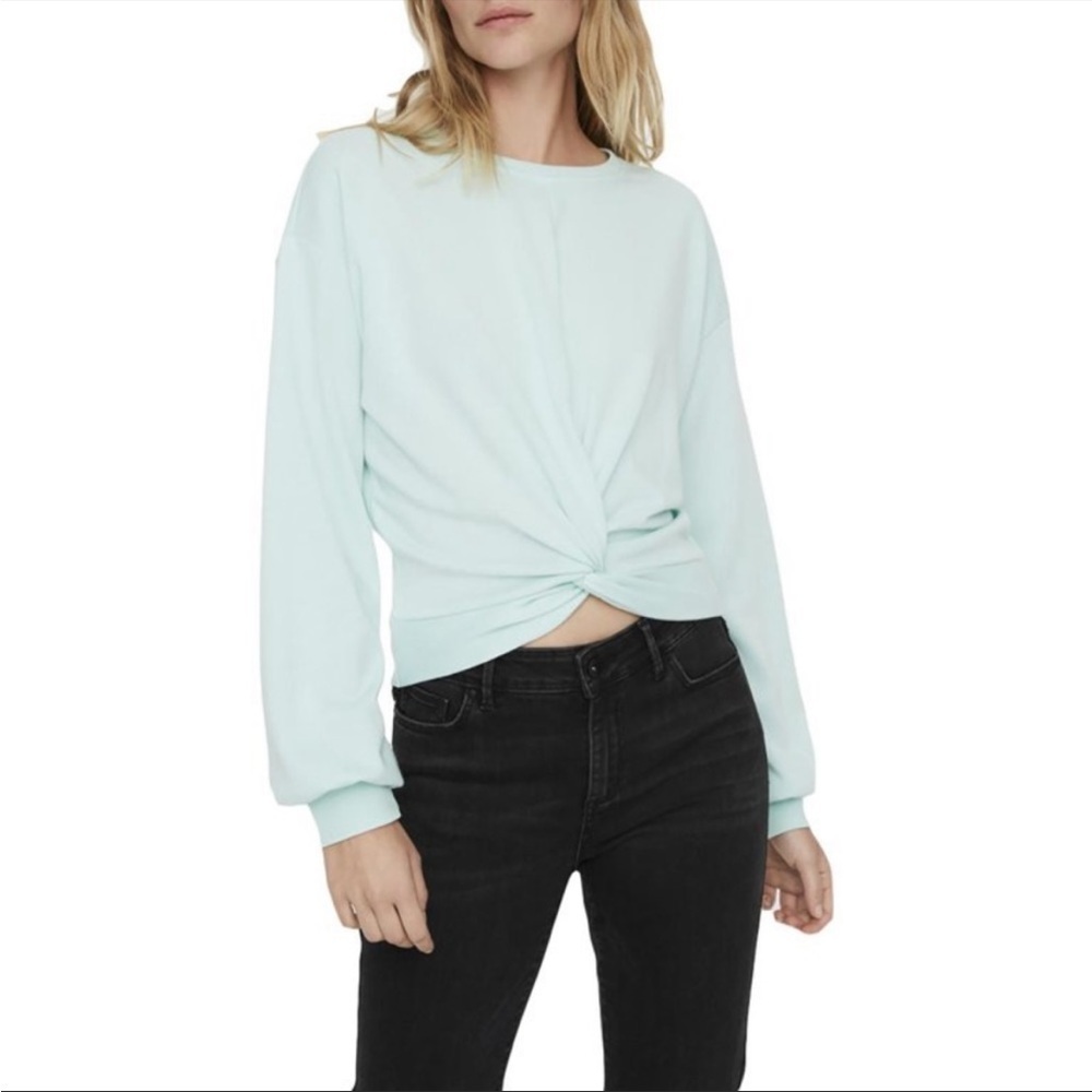 NWT⛱️Vero Moda - Mint Green Twist Front Sweatshirt - XL